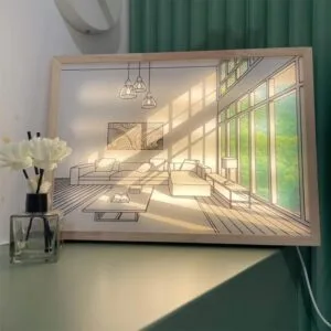 Wooden Light up Picture Frame 1